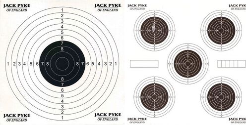 Papier 25x Ziel- Schießscheibe "Jack Pike"