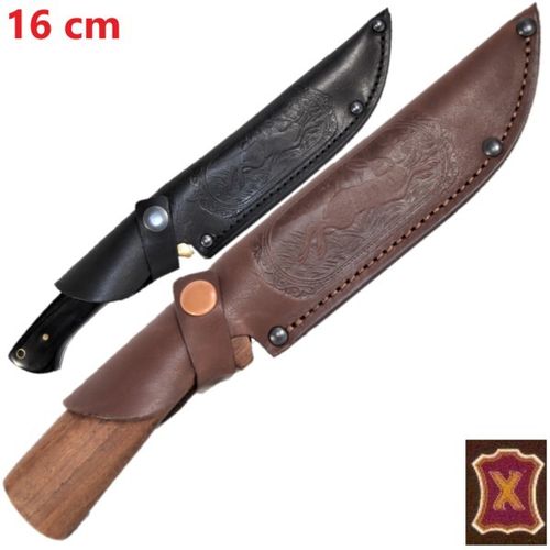 Gürtel Messertasche 16 cm "H" für Jagdmesser aus Leder
